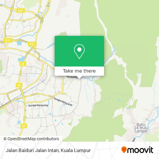 Jalan Baiduri Jalan Intan map