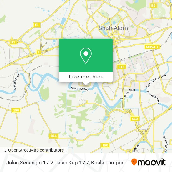 Peta Jalan Senangin 17 2 Jalan Kap 17 /