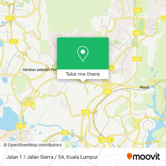 Jalan 1 / Jalan Sierra / 3A map