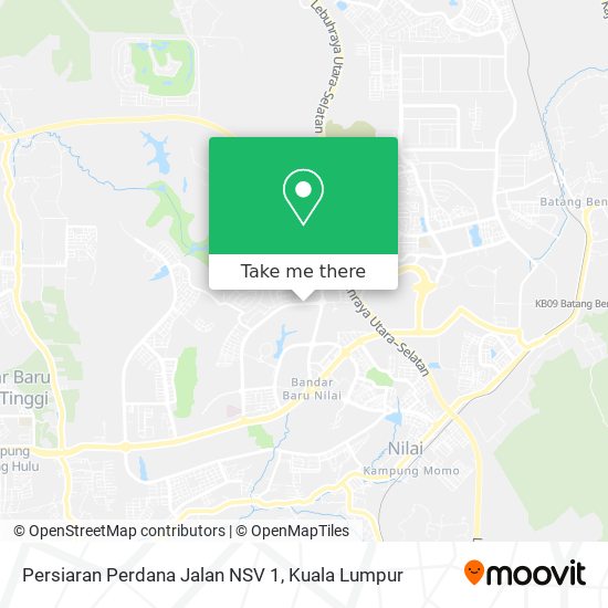 Peta Persiaran Perdana Jalan NSV 1
