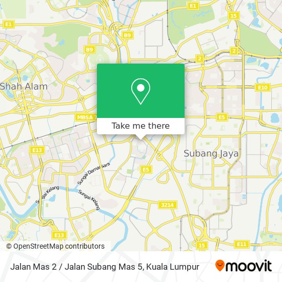 Peta Jalan Mas 2 / Jalan Subang Mas 5