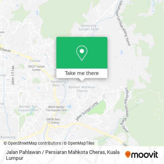 Peta Jalan Pahlawan / Persiaran Mahkota Cheras
