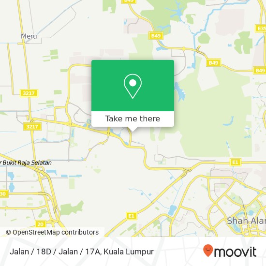 Peta Jalan / 18D / Jalan / 17A, 40170 Shah Alam