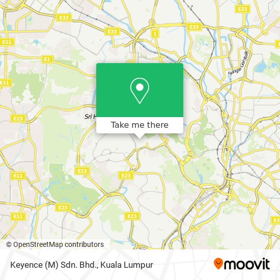 Keyence (M) Sdn. Bhd. map