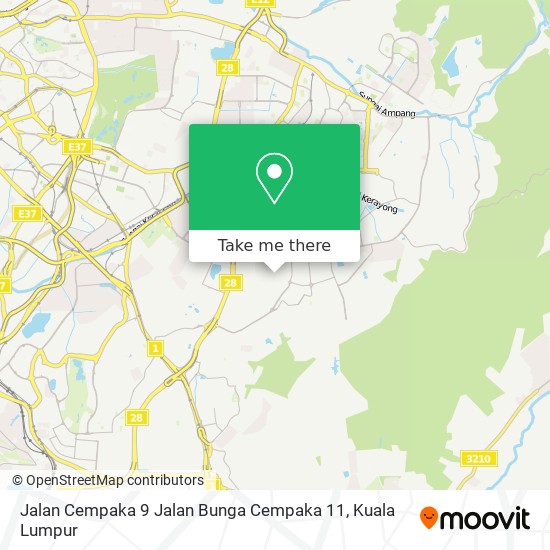 Peta Jalan Cempaka 9 Jalan Bunga Cempaka 11