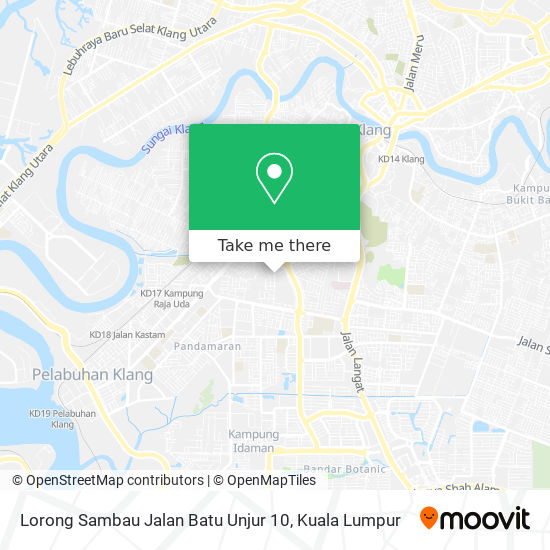 Lorong Sambau Jalan Batu Unjur 10 map