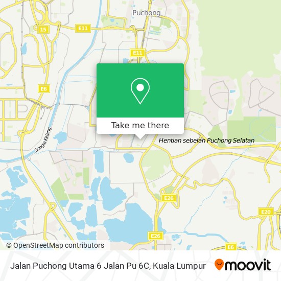 Peta Jalan Puchong Utama 6 Jalan Pu 6C