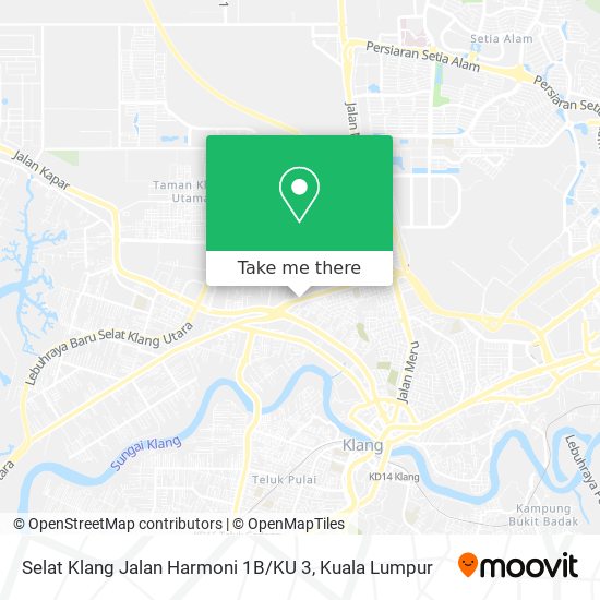 Selat Klang Jalan Harmoni 1B / KU 3 map