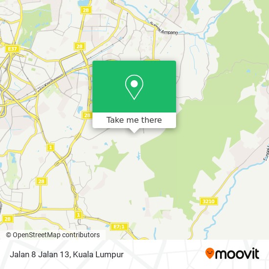 Jalan 8 Jalan 13 map