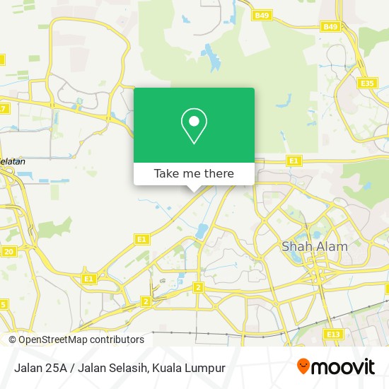 Jalan 25A / Jalan Selasih map