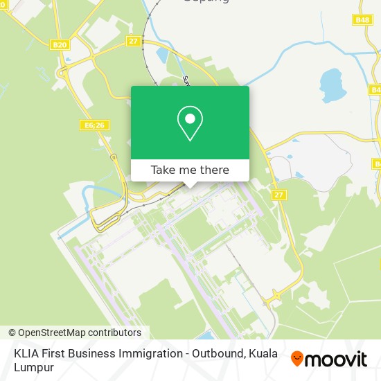 KLIA First Business Immigration - Outbound map