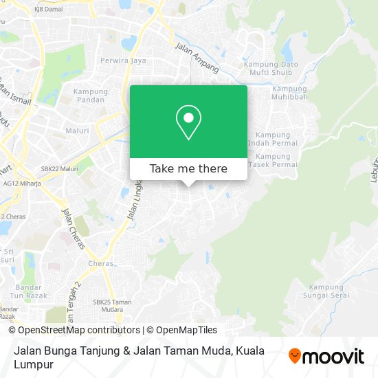 Peta Jalan Bunga Tanjung & Jalan Taman Muda