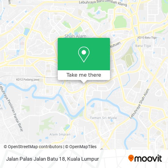 Peta Jalan Palas Jalan Batu 18