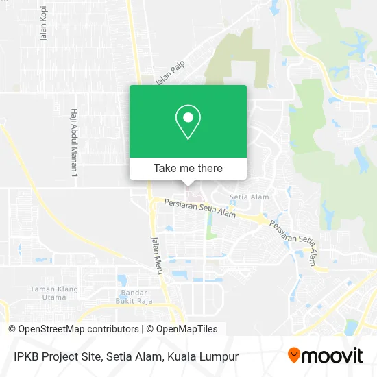 IPKB Project Site, Setia Alam map