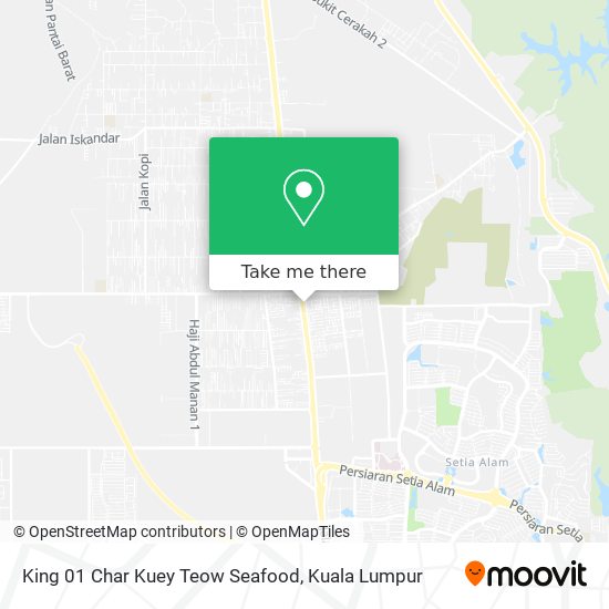 King 01 Char Kuey Teow Seafood map