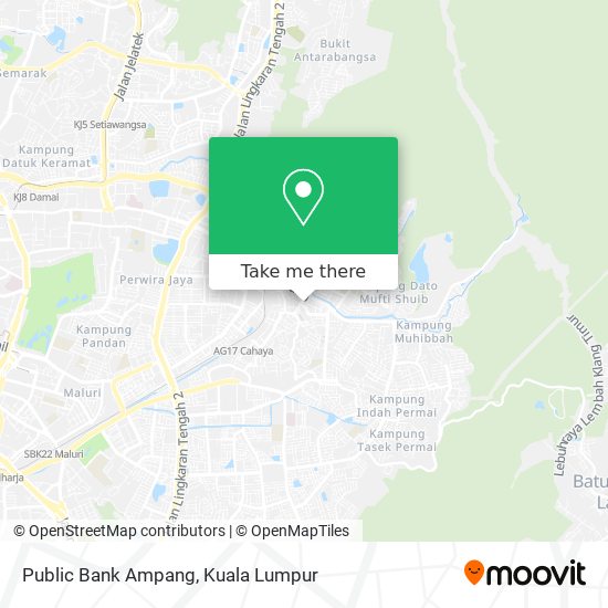 Public Bank Ampang map