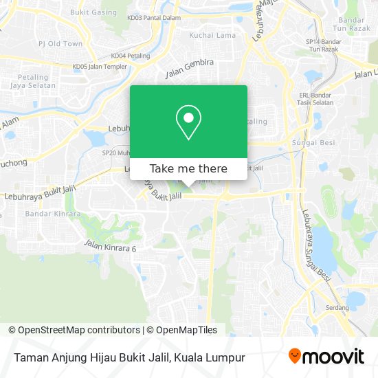 Peta Taman Anjung Hijau Bukit Jalil