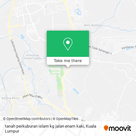 tanah perkuburan islam kg jalan enam kaki map