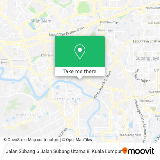 Peta Jalan Subang 6 Jalan Subang Utama 8