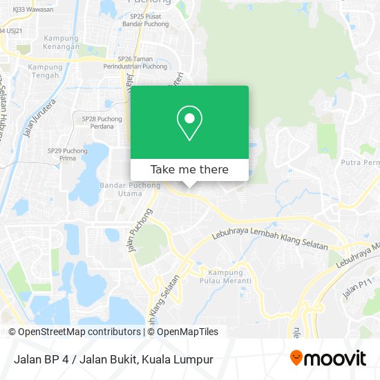 Peta Jalan BP 4 / Jalan Bukit
