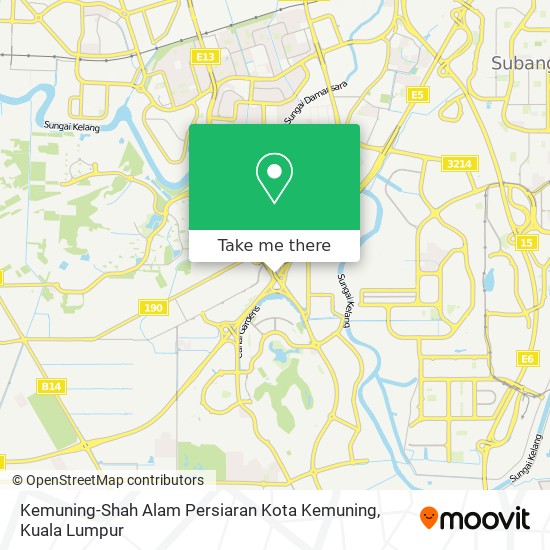 Kemuning-Shah Alam Persiaran Kota Kemuning map