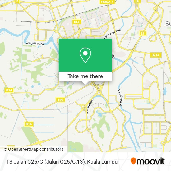 Peta 13 Jalan G25 / G (Jalan G25 / G,13)