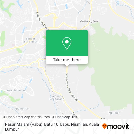Pasar Malam (Rabu), Batu 10, Labu, Nismilan map