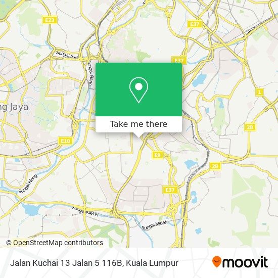 Jalan Kuchai 13 Jalan 5 116B map