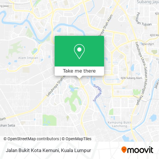 Peta Jalan Bukit Kota Kemuni