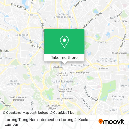 Peta Lorong Tiong Nam intersection Lorong 4