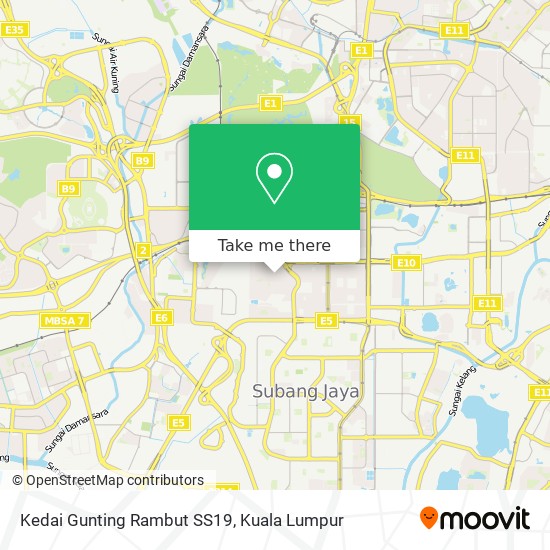 Kedai Gunting Rambut SS19 map