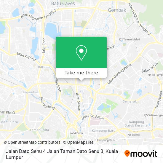 Peta Jalan Dato Senu 4 Jalan Taman Dato Senu 3