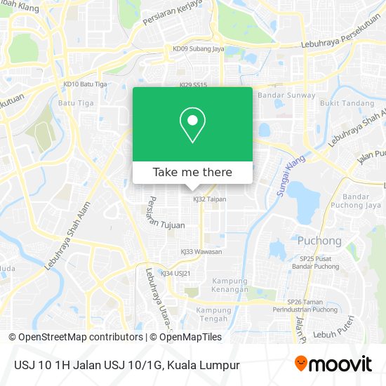 USJ 10 1H Jalan USJ 10/1G map