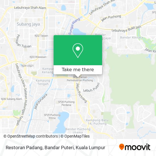 Restoran Padang, Bandar Puteri map