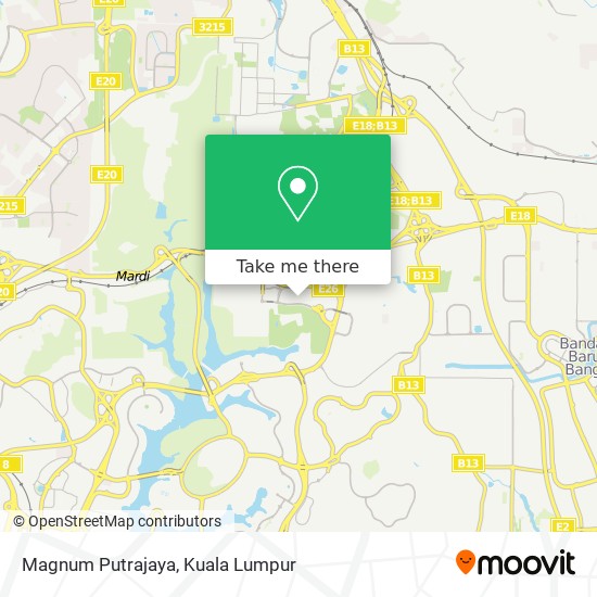 Magnum Putrajaya map