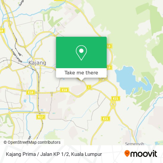 Peta Kajang Prima / Jalan KP 1/2