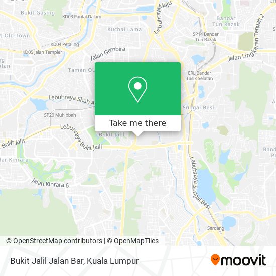 Bukit Jalil Jalan Bar map