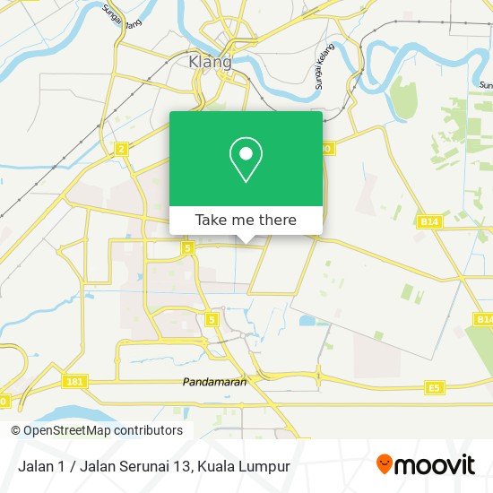 Jalan 1 / Jalan Serunai 13 map