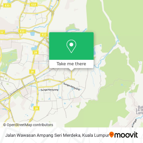 Jalan Wawasan Ampang Seri Merdeka map