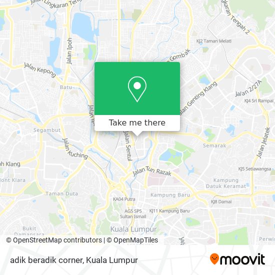 adik beradik corner map