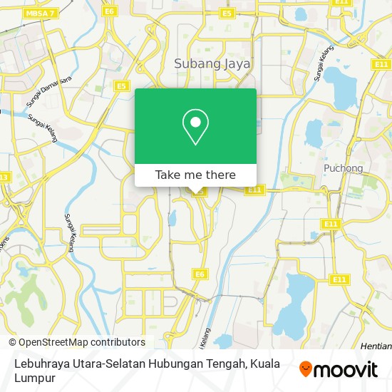 Peta Lebuhraya Utara-Selatan Hubungan Tengah