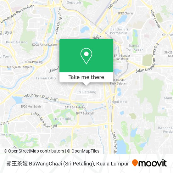 霸王茶姬 BaWangChaJi (Sri Petaling) map