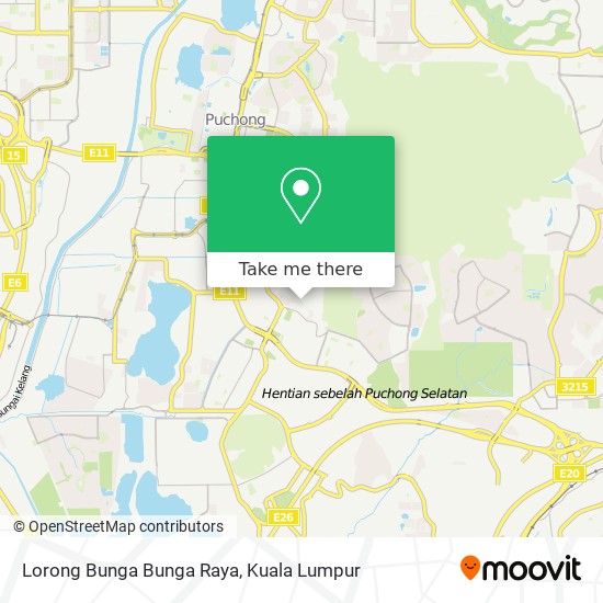 Lorong Bunga Bunga Raya map