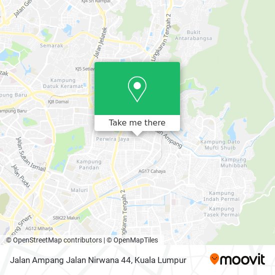 Peta Jalan Ampang Jalan Nirwana 44