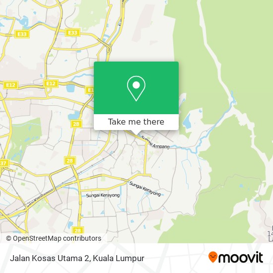 Jalan Kosas Utama 2 map