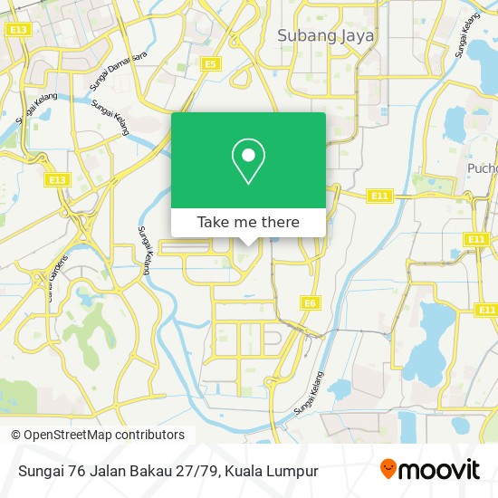 Peta Sungai 76 Jalan Bakau 27/79