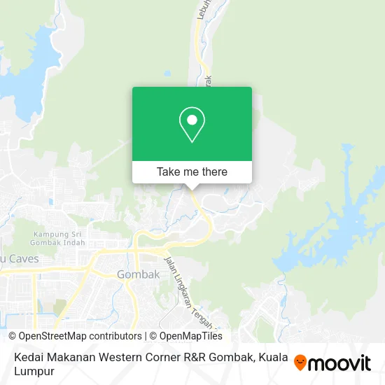 Kedai Makanan Western Corner R&R Gombak map