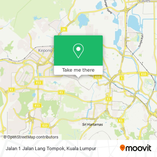 Jalan 1 Jalan Lang Tompok map