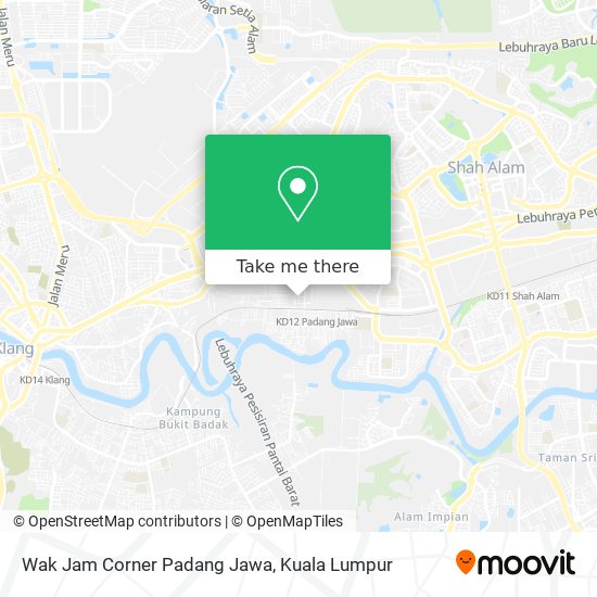 Wak Jam Corner Padang Jawa map