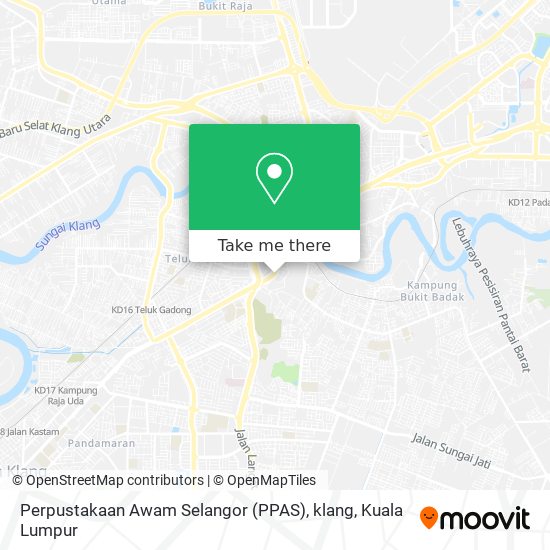 Peta Perpustakaan Awam Selangor (PPAS), klang